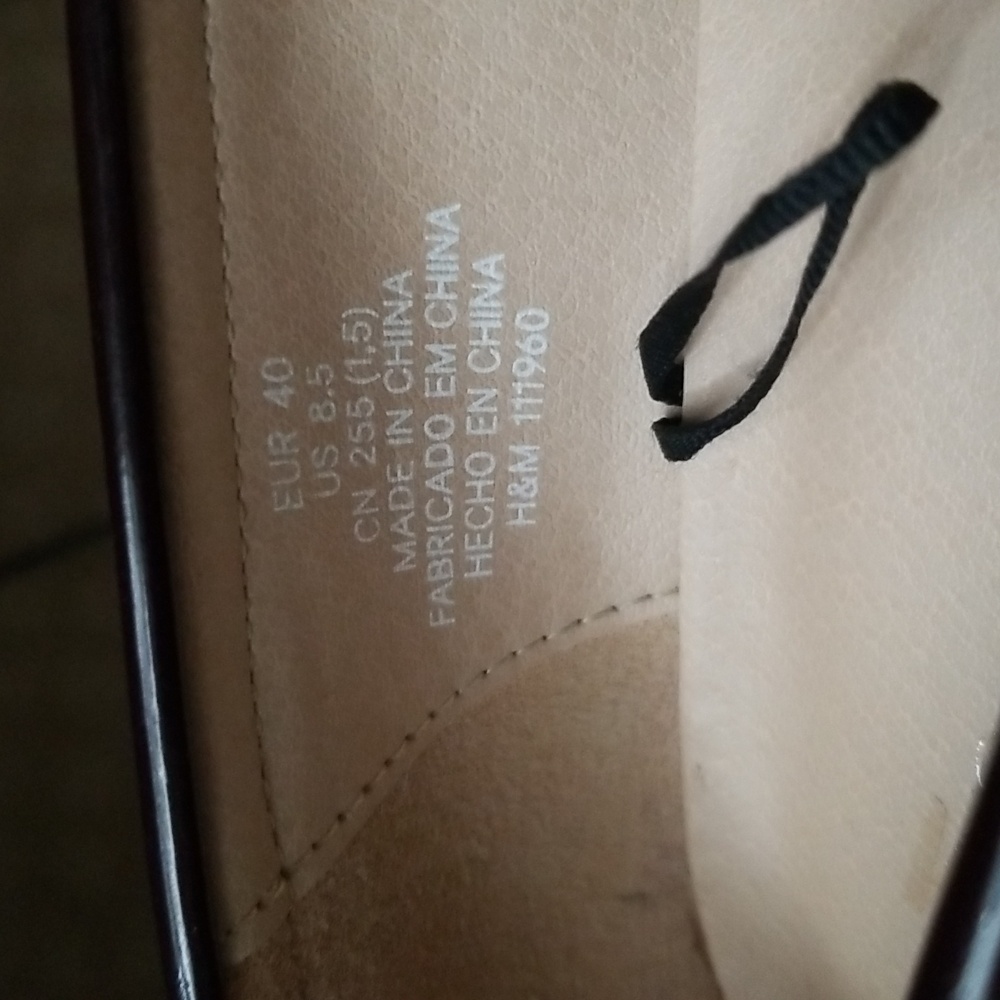 Womens H&M Burgundy loafers size 8.5 - Picture 9 of 10